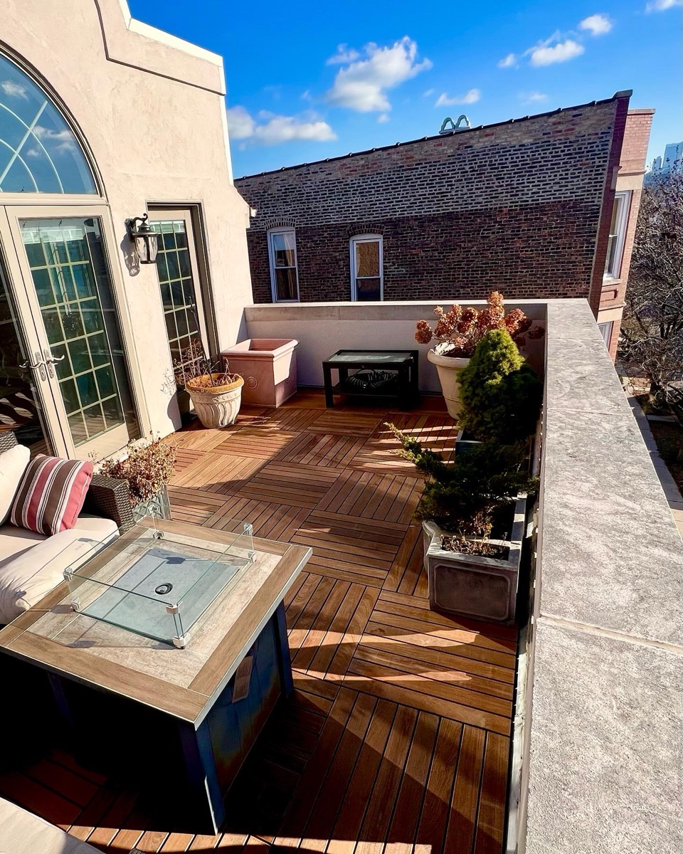 Elegant Terrace with Wood Deck Tiles — 1 of 2
