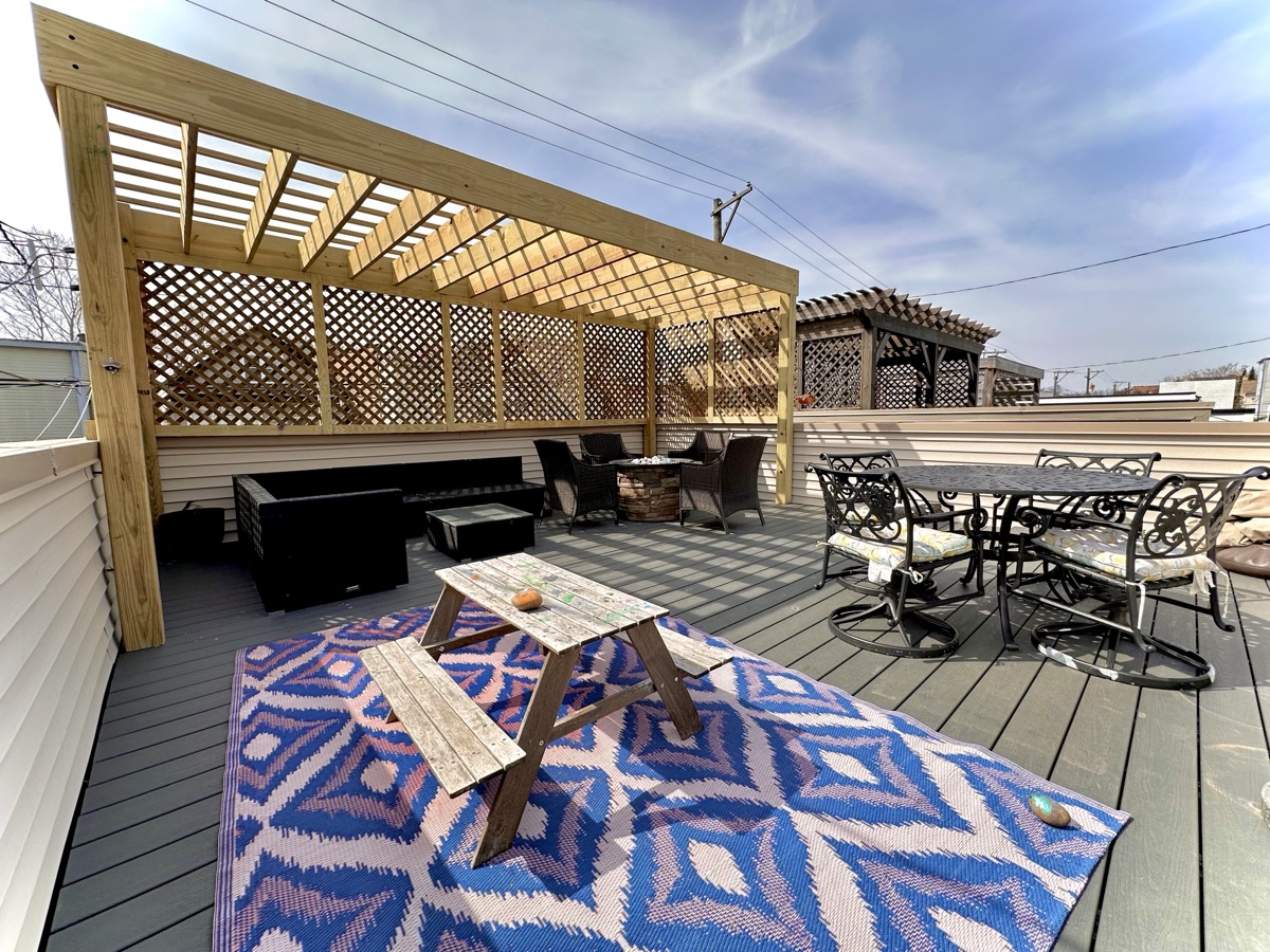 Wooden Pergola with Lattice Privacy Walls — 3 of 3