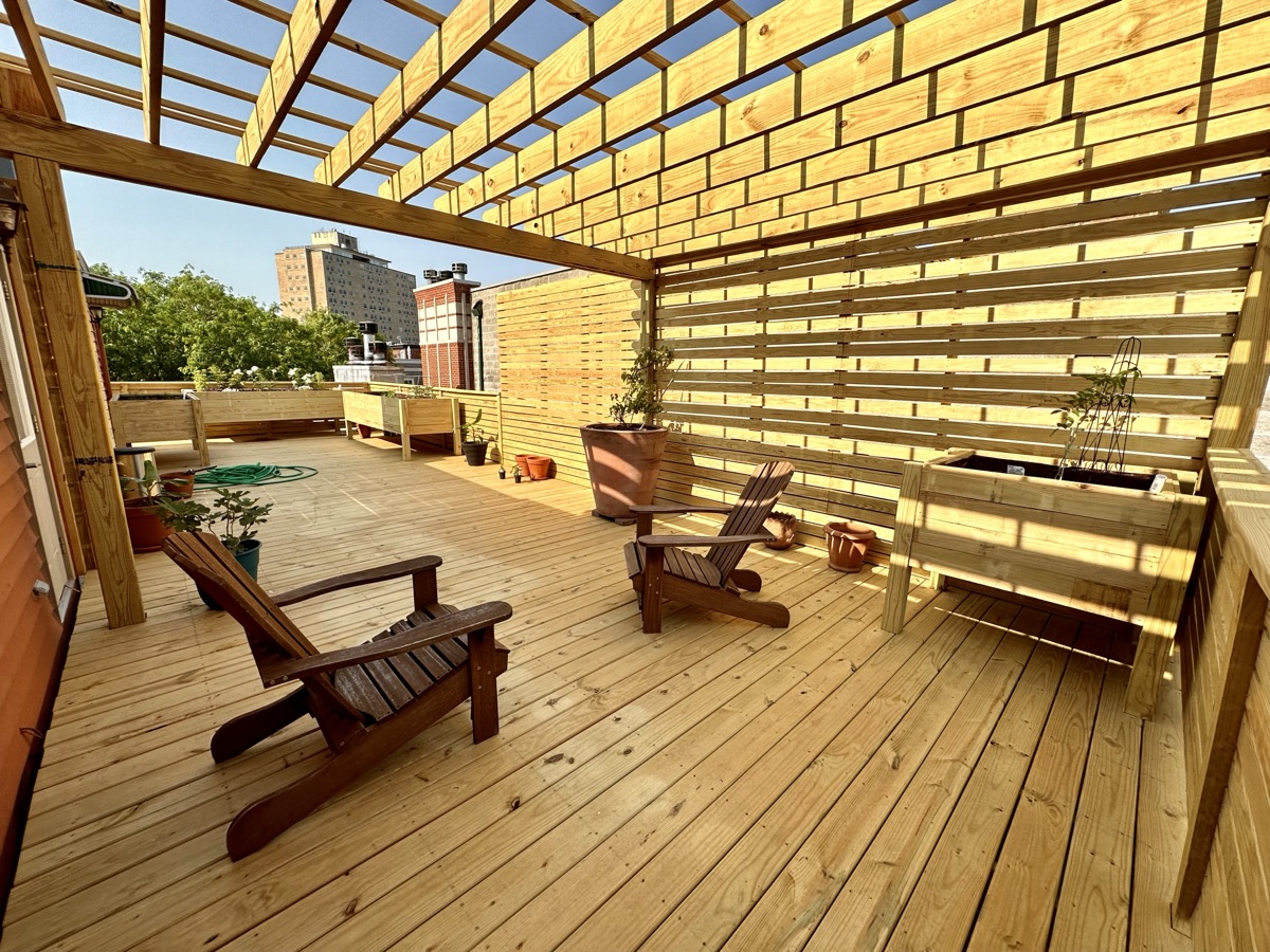 Spacious Wooden Rooftop Sun Deck — 5 of 6