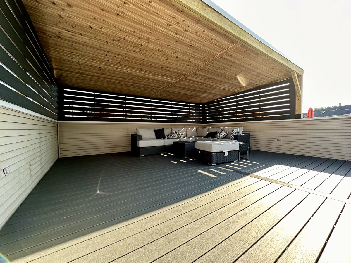 Modern Deck with Pergola & Privacy Slats — 2 of 4
