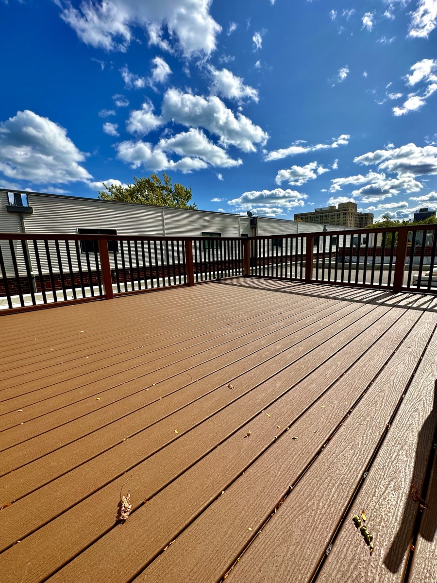 Composite Rooftop Deck with Railing & Wall — 2 of 5