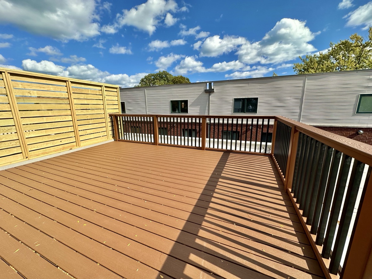 Composite Rooftop Deck with Railing & Wall — 3 of 5