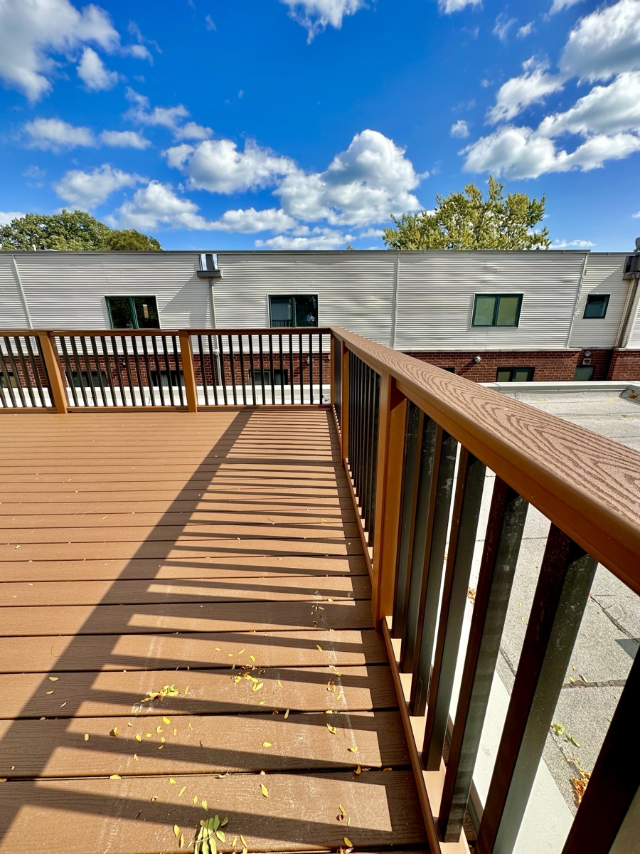 Composite Rooftop Deck with Railing & Wall — 4 of 5