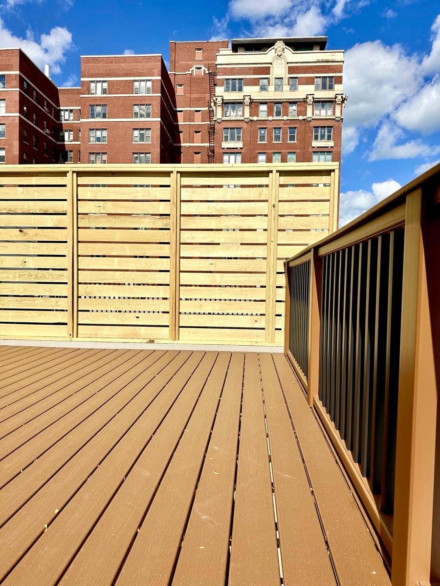Composite Rooftop Deck with Railing & Wall — 5 of 5