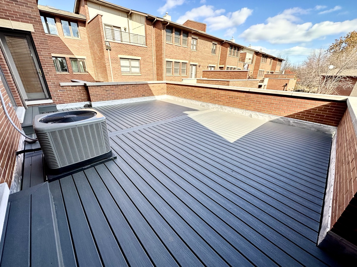 Charcoal Composite Rooftop Deck