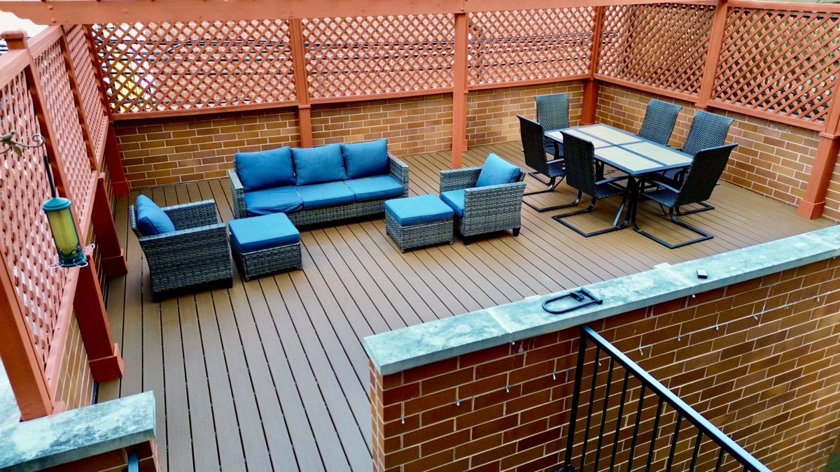 Rooftop Deck with Lattice Privacy Screens — 1 of 5