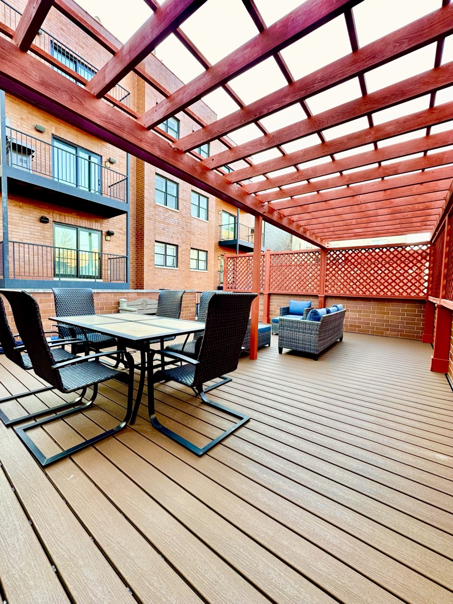 Rooftop Deck with Lattice Privacy Screens — 4 of 5