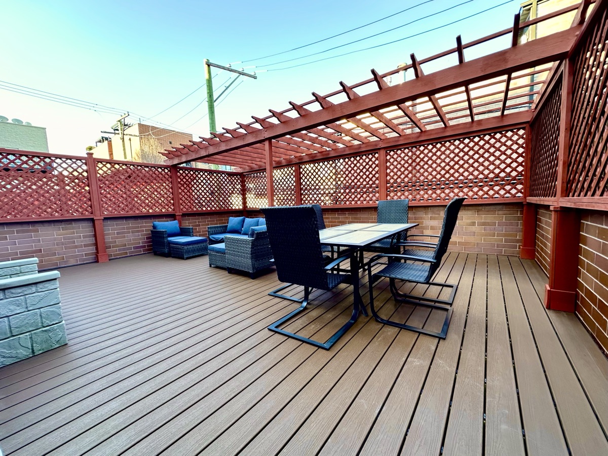 Rooftop Deck with Lattice Privacy Screens — 5 of 5