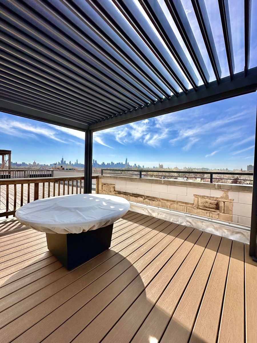 Skyline View Deck with Louvered Pergola — 2 of 4