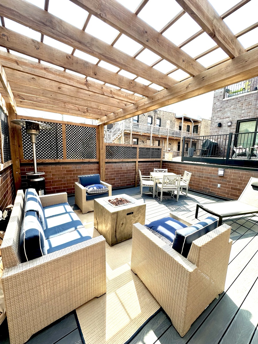 Wooden Pergola Retreat with Fire Pit — 2 of 3