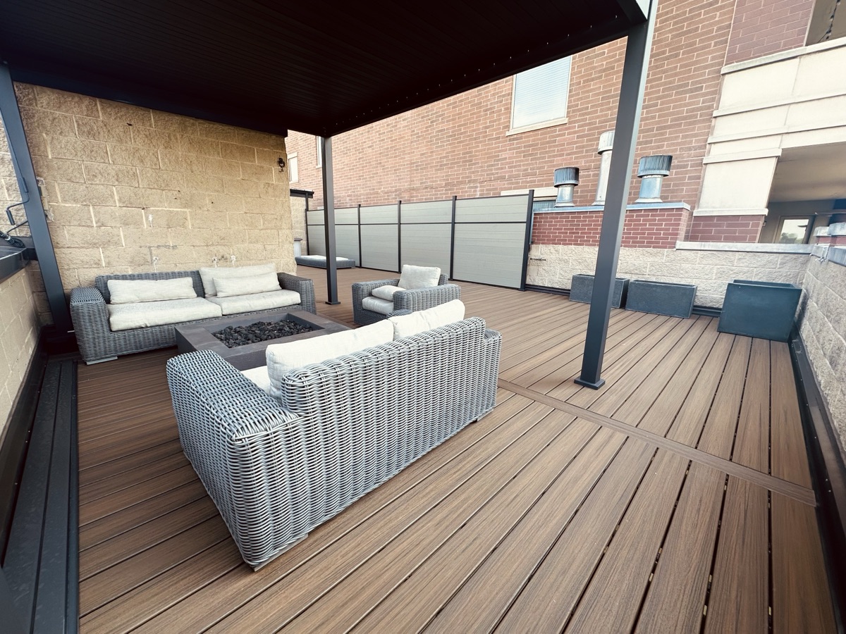 Rooftop Oasis with Aluminum Pergola & Fire Pit — 3 of 4