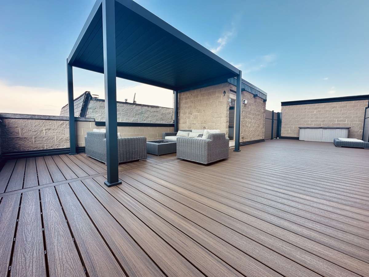 Rooftop Oasis with Aluminum Pergola & Fire Pit — 4 of 4