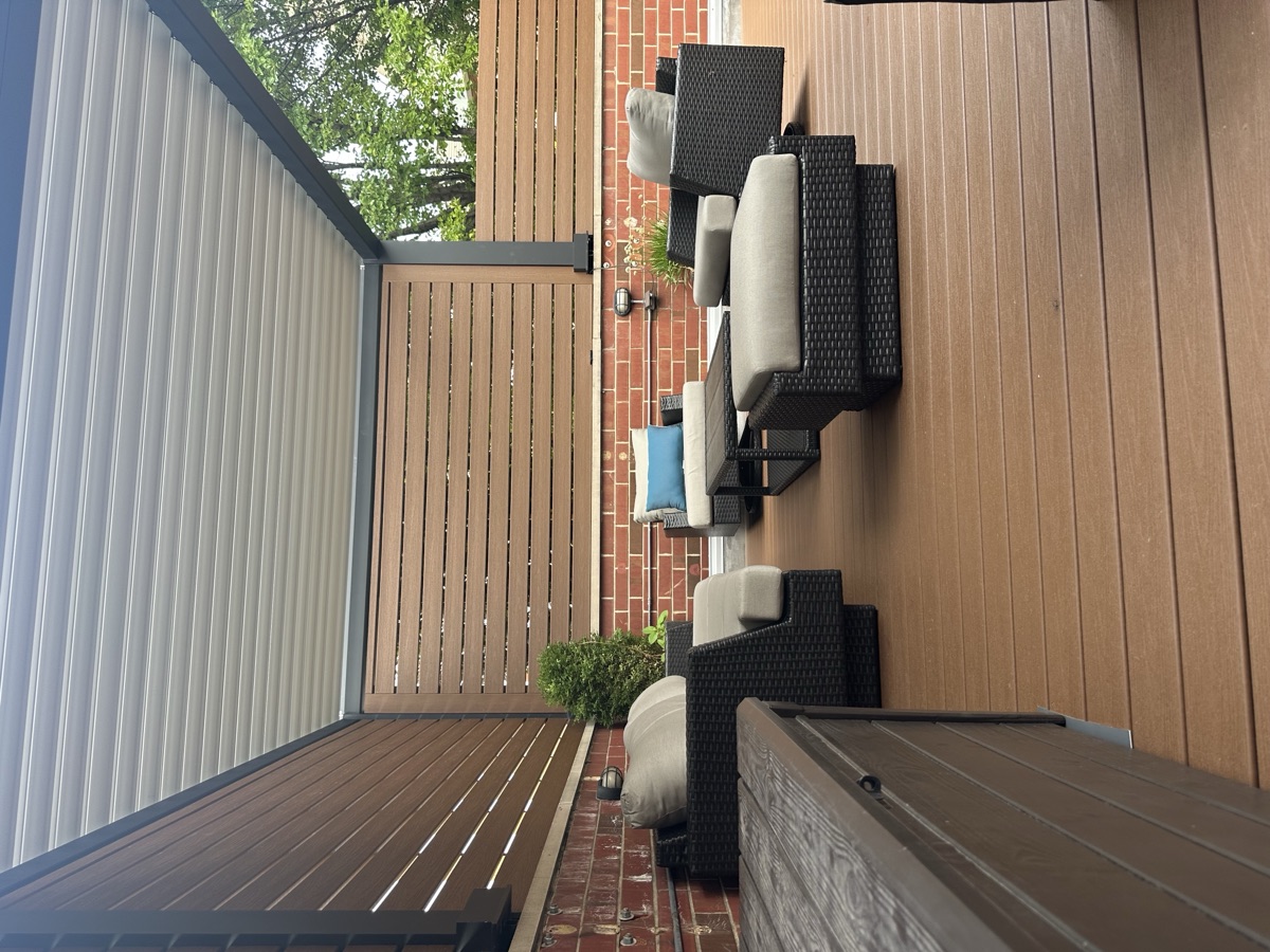 Premium Louvered Pergola with Privacy Screens — 2 of 4
