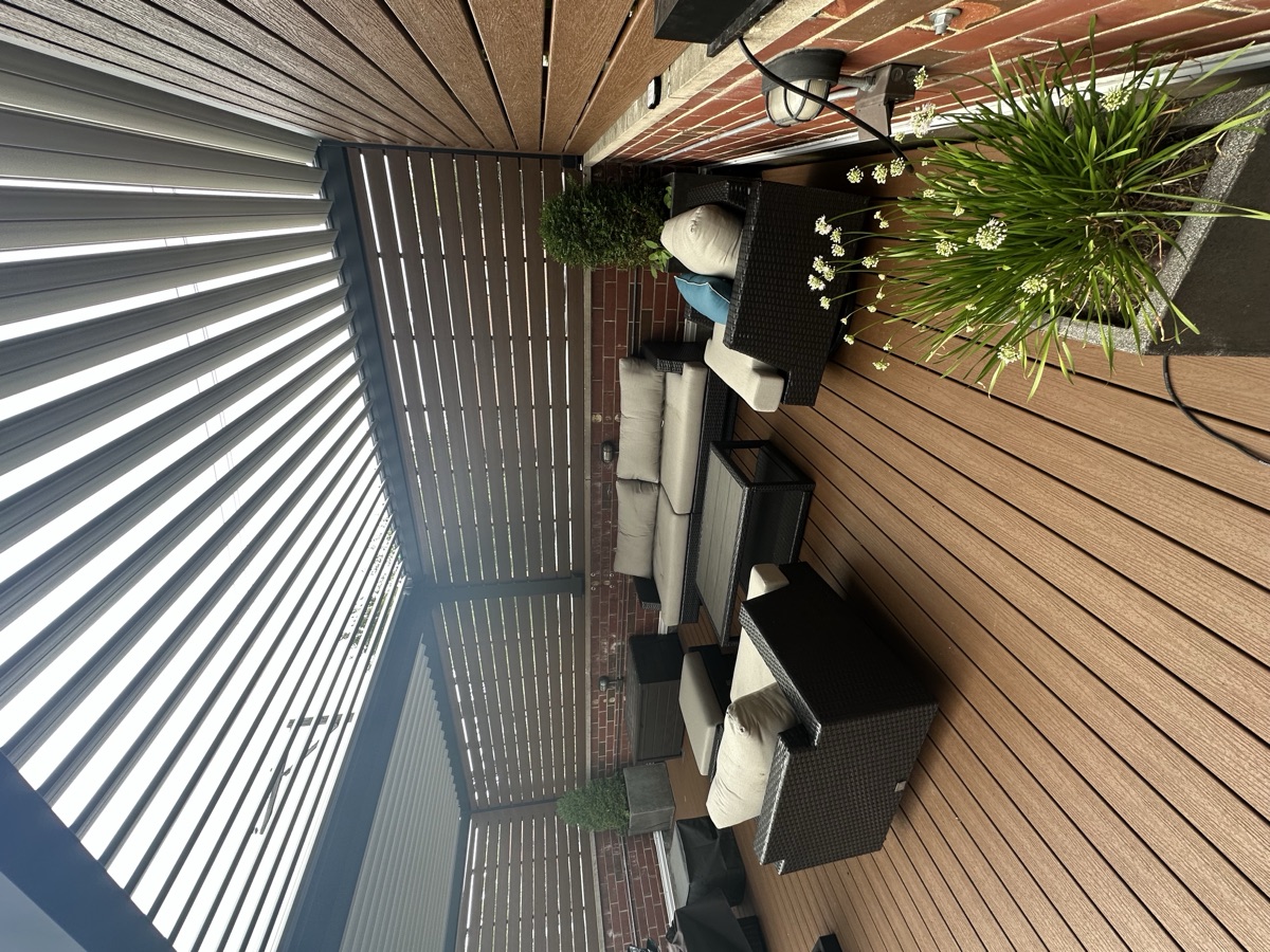 Premium Louvered Pergola with Privacy Screens — 3 of 4