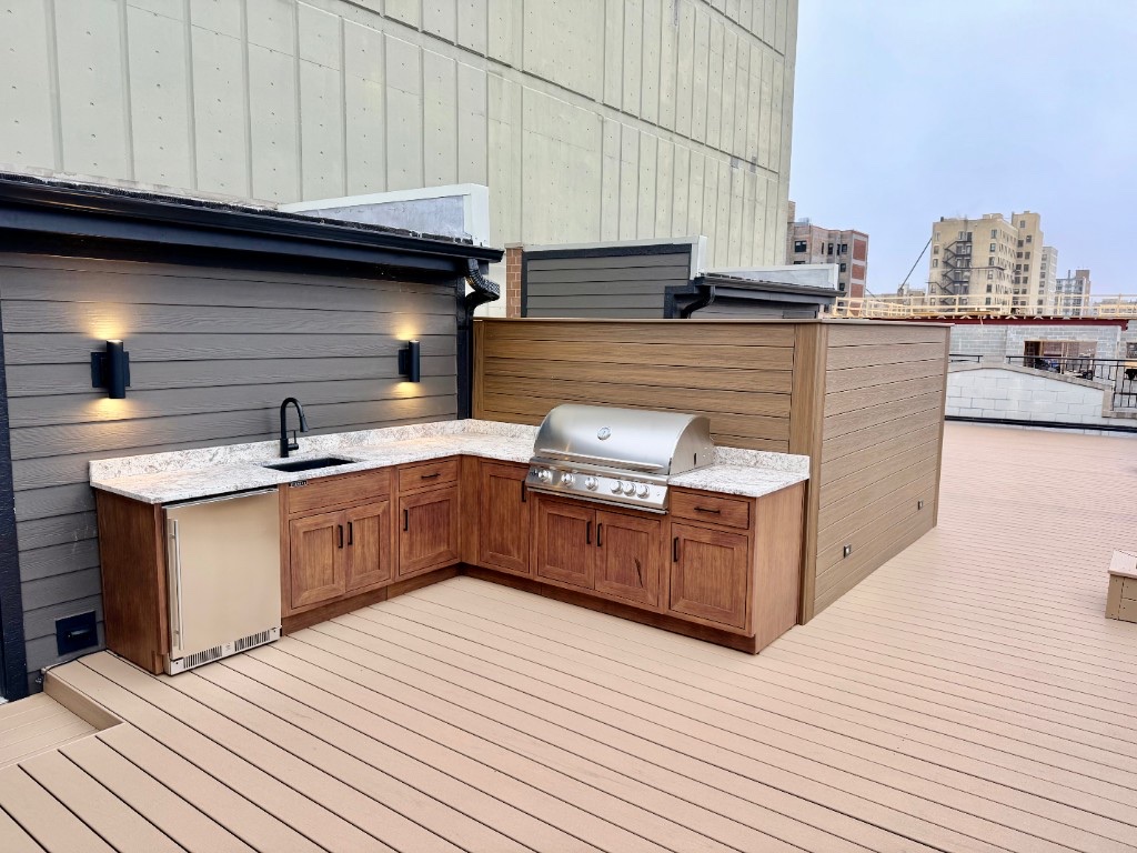 Composite Deck with Built-In Outdoor Kitchen — 1 of 1