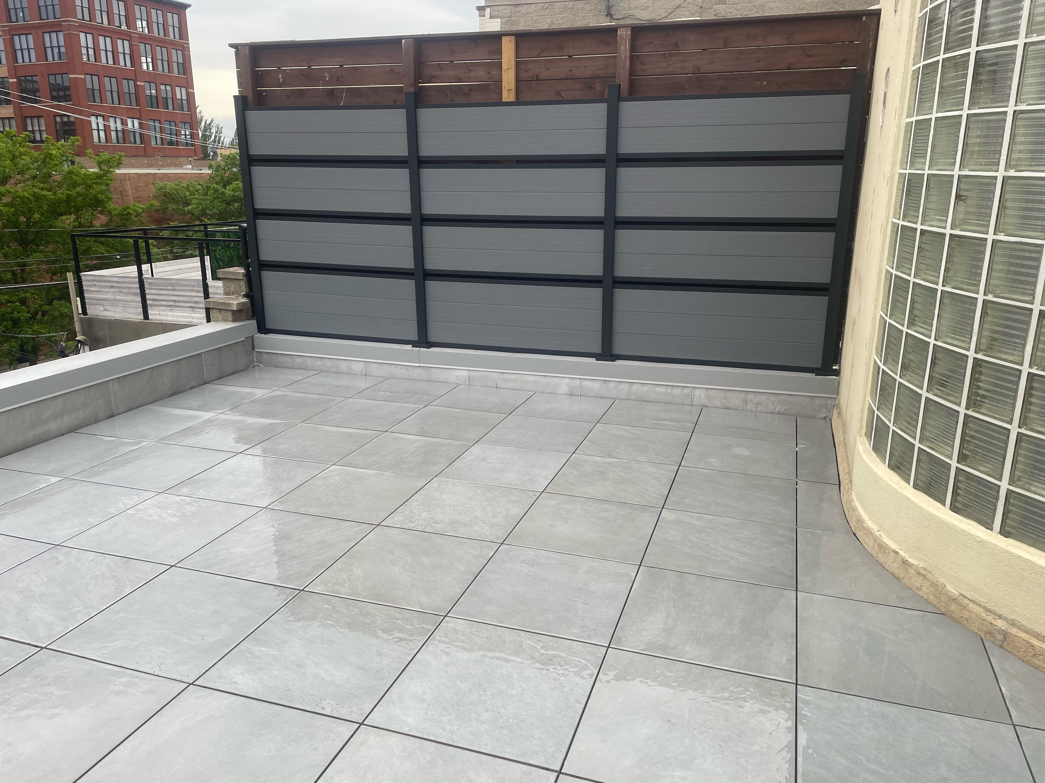 Porcelain Pavers on Modern Rooftop with Pergola — 1 of 3