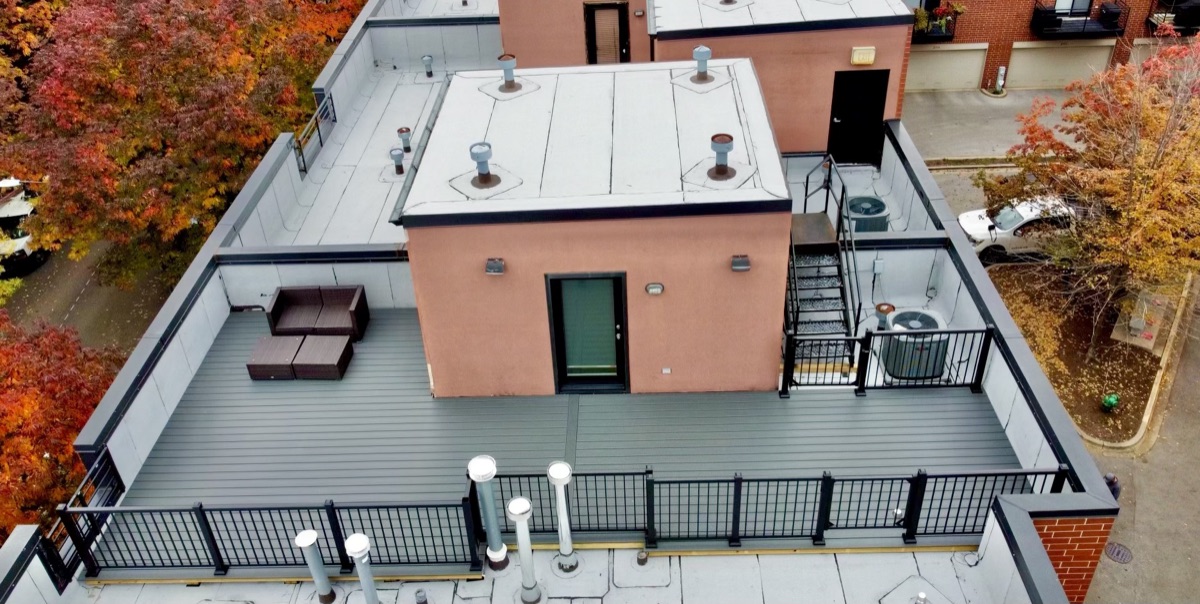 Rooftop Deck with Metal Railings — 2 of 3